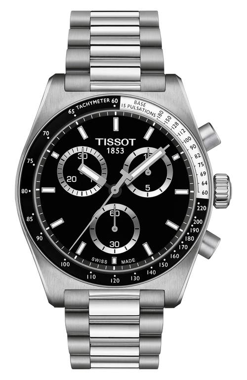Tissot PR516 Bracelet Chronograph Watch, 40mm in Black at Nordstrom