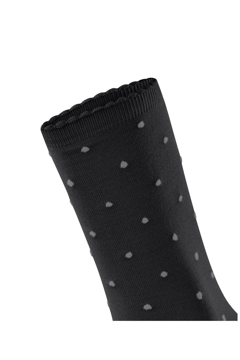 Spike Polka Dot Crew Socks, Alternate, color, BLACK