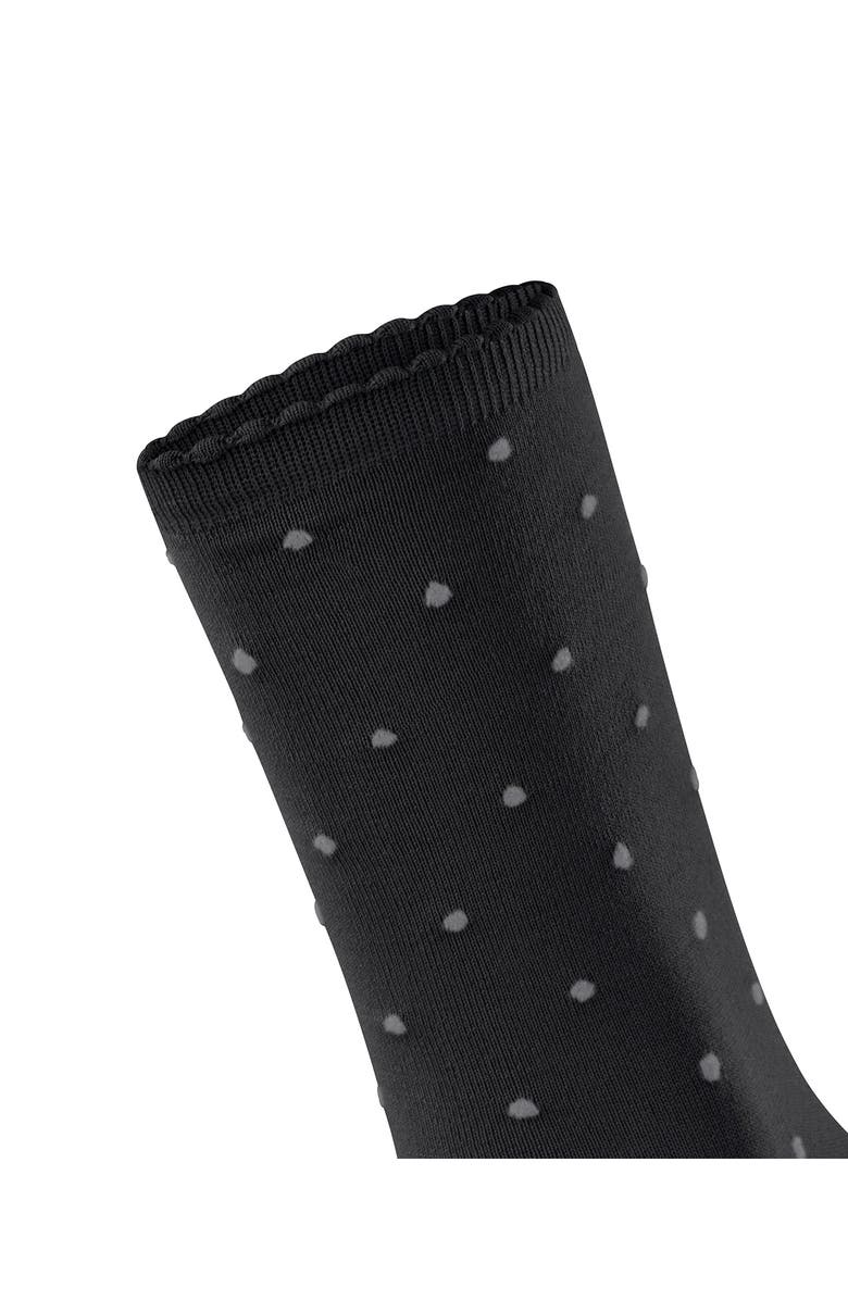 Falke Spike Polka Dot Crew Socks, Alternate, color, Black
