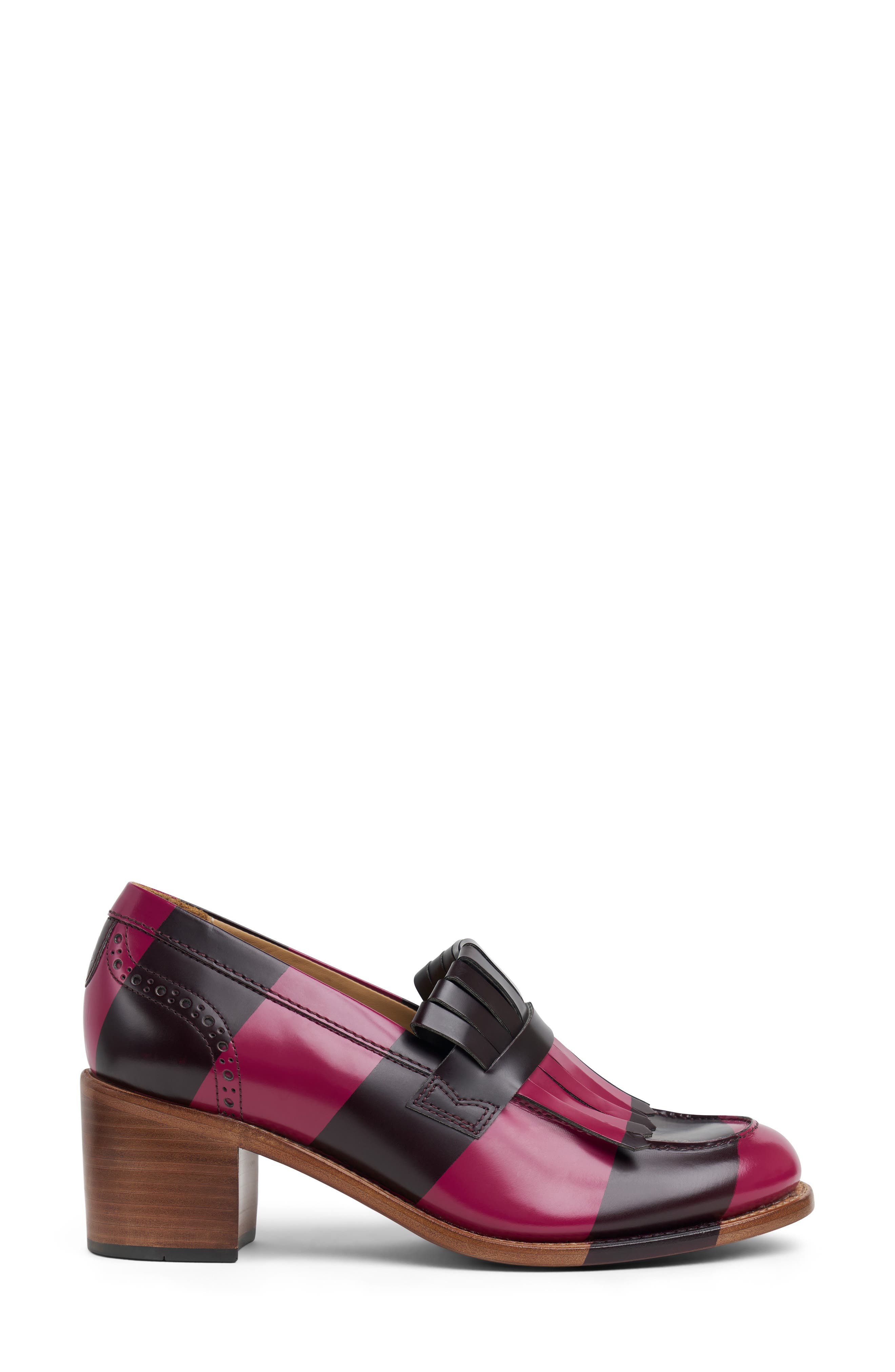 The Office of Angela Scott Miss Day Kiltie Fringe Pump, Alternate, color, Boysenberry