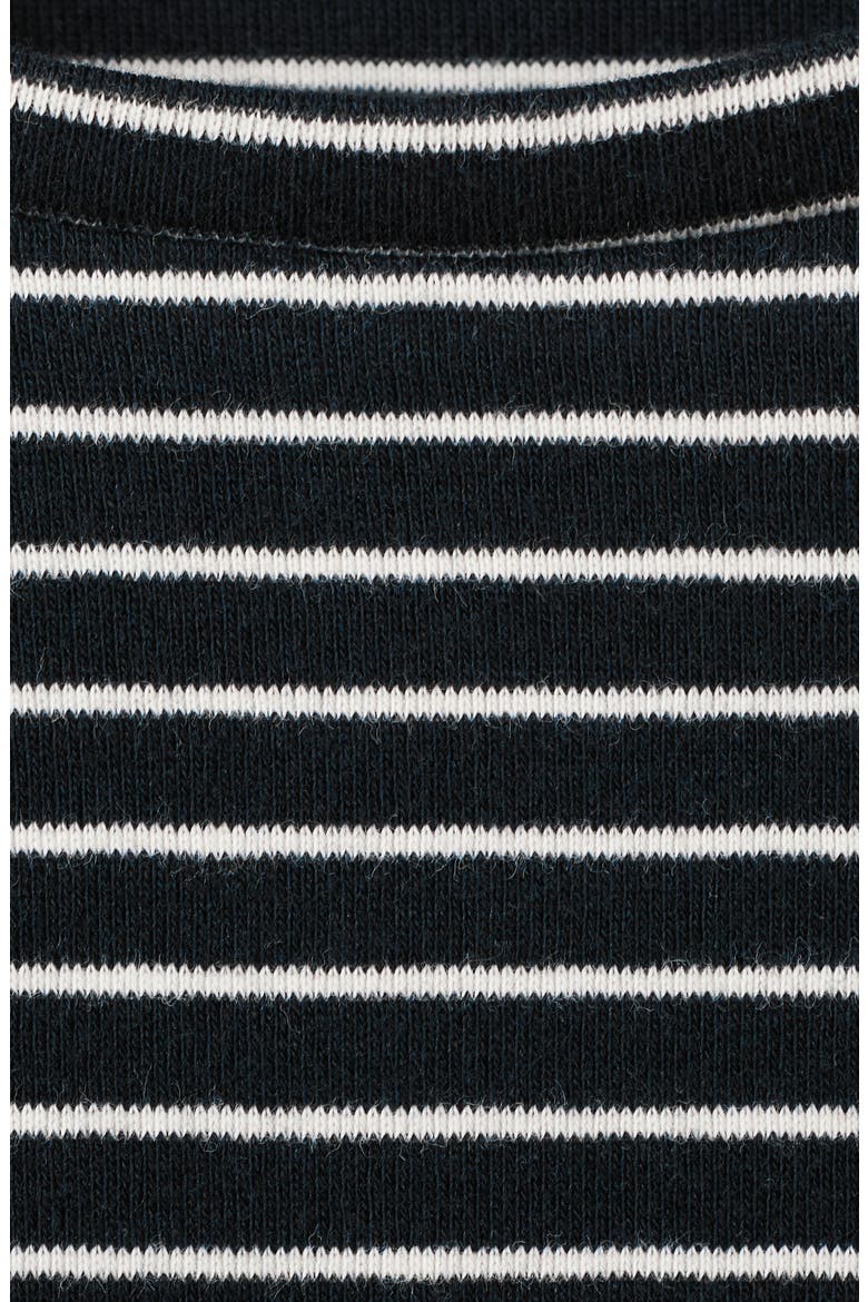 Stripe Bow Embellished T-Shirt, Alternate, color, NAVY