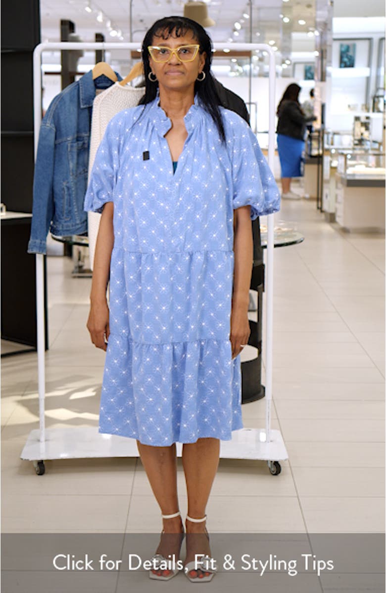 Puff Sleeve Ruffle Hem Dress, sales video thumbnail