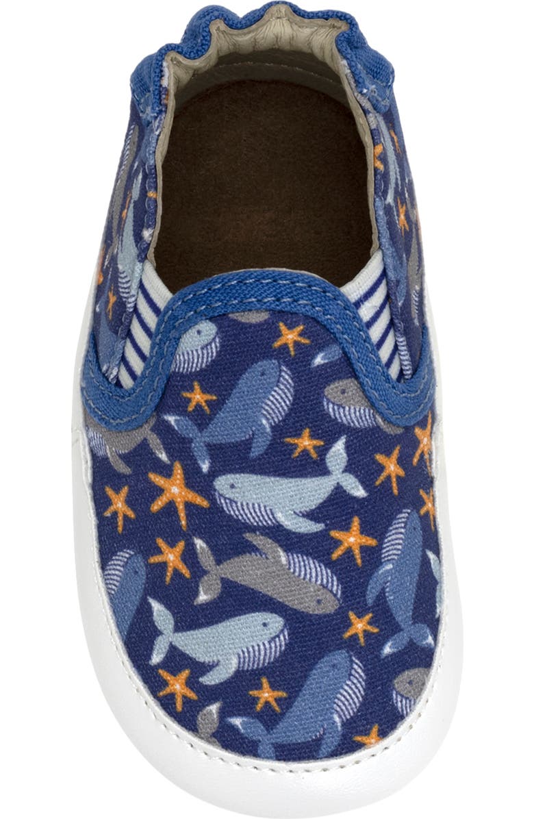 Robeez<sup>®</sup> Whale Tale Crib Shoe, Alternate, color, Dark Blue