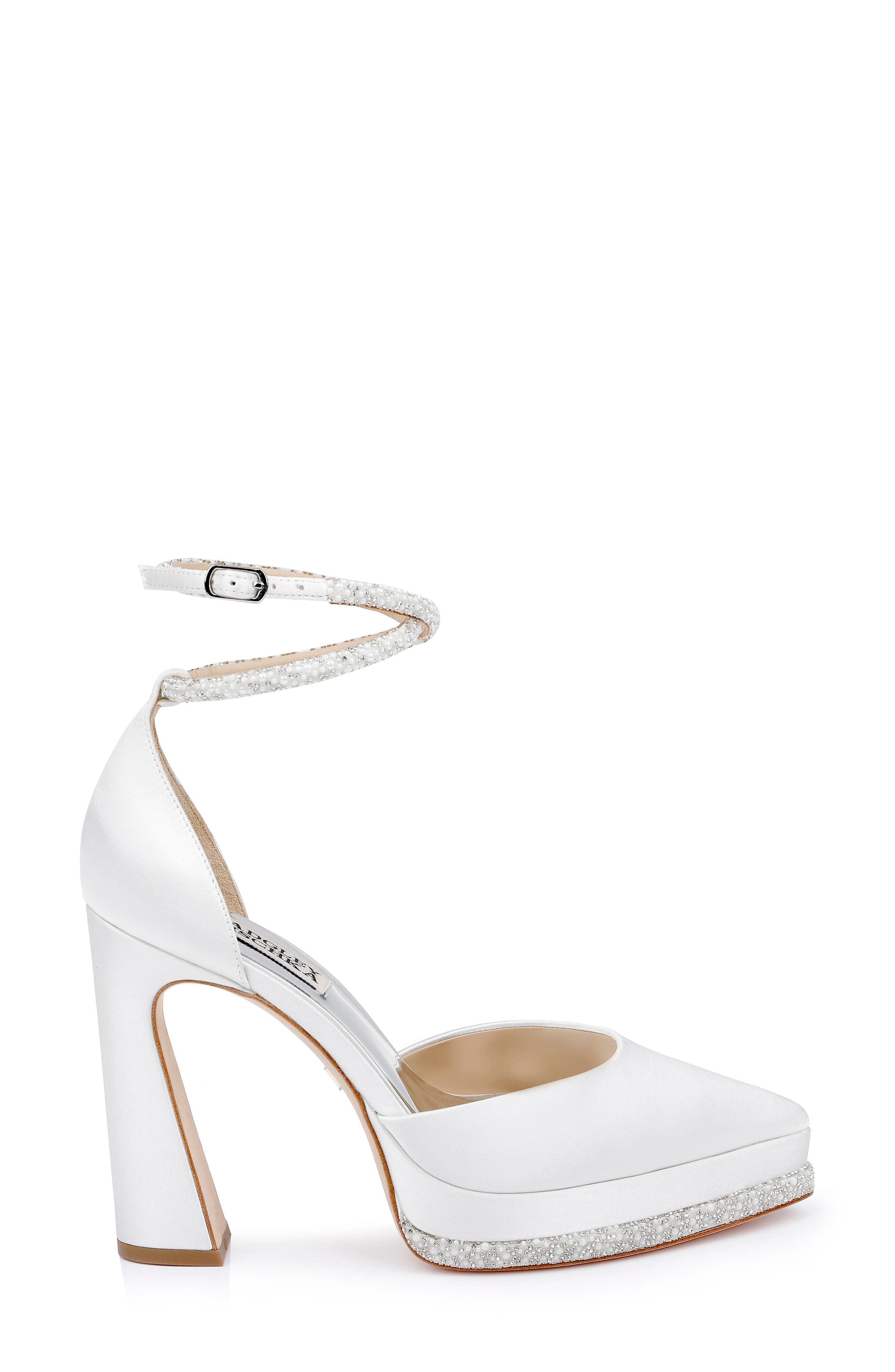Eliana Ankle Strap Platform Pointed Toe Pump, Alternate, color, SOFT WHITE