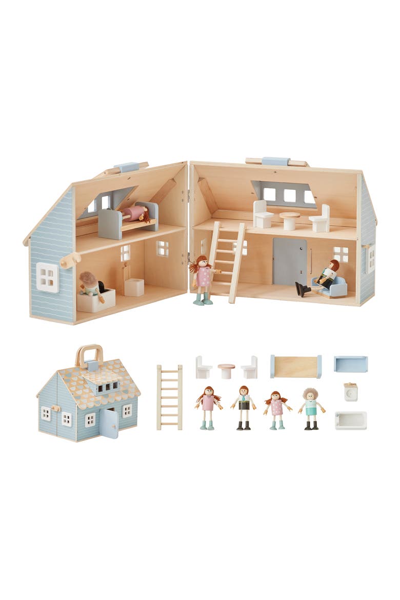 Olivia's World Portable Dollhouse Playset, Alternate, color, GRAY/ WOOD