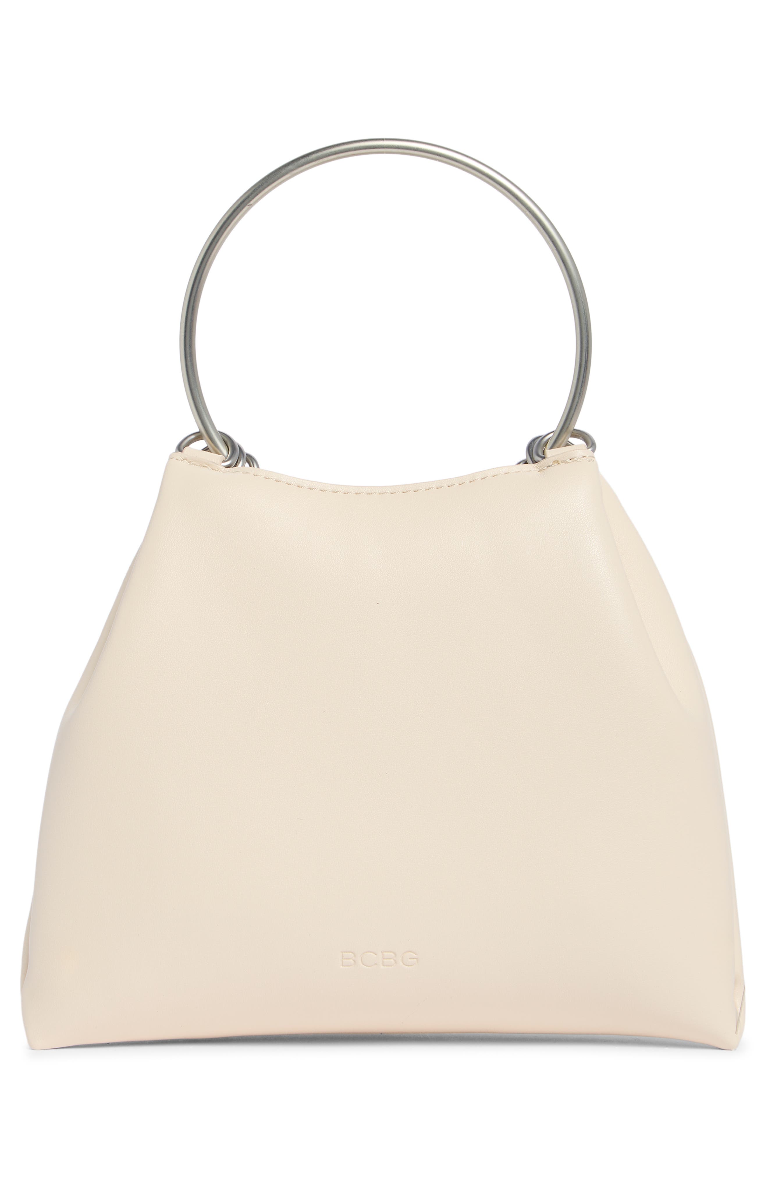 Ring Top Handle Clutch, Alternate, color, IVORY