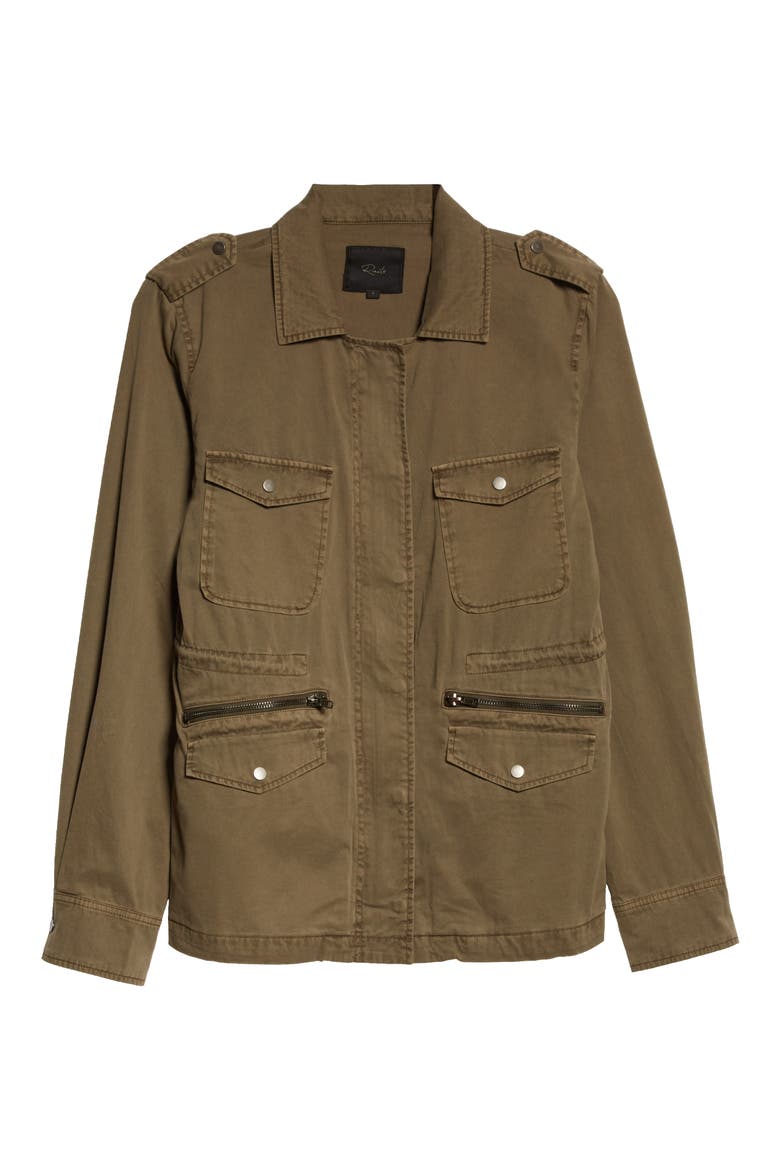 Miller Cotton Military Jacket, Alternate, color, MILITARY