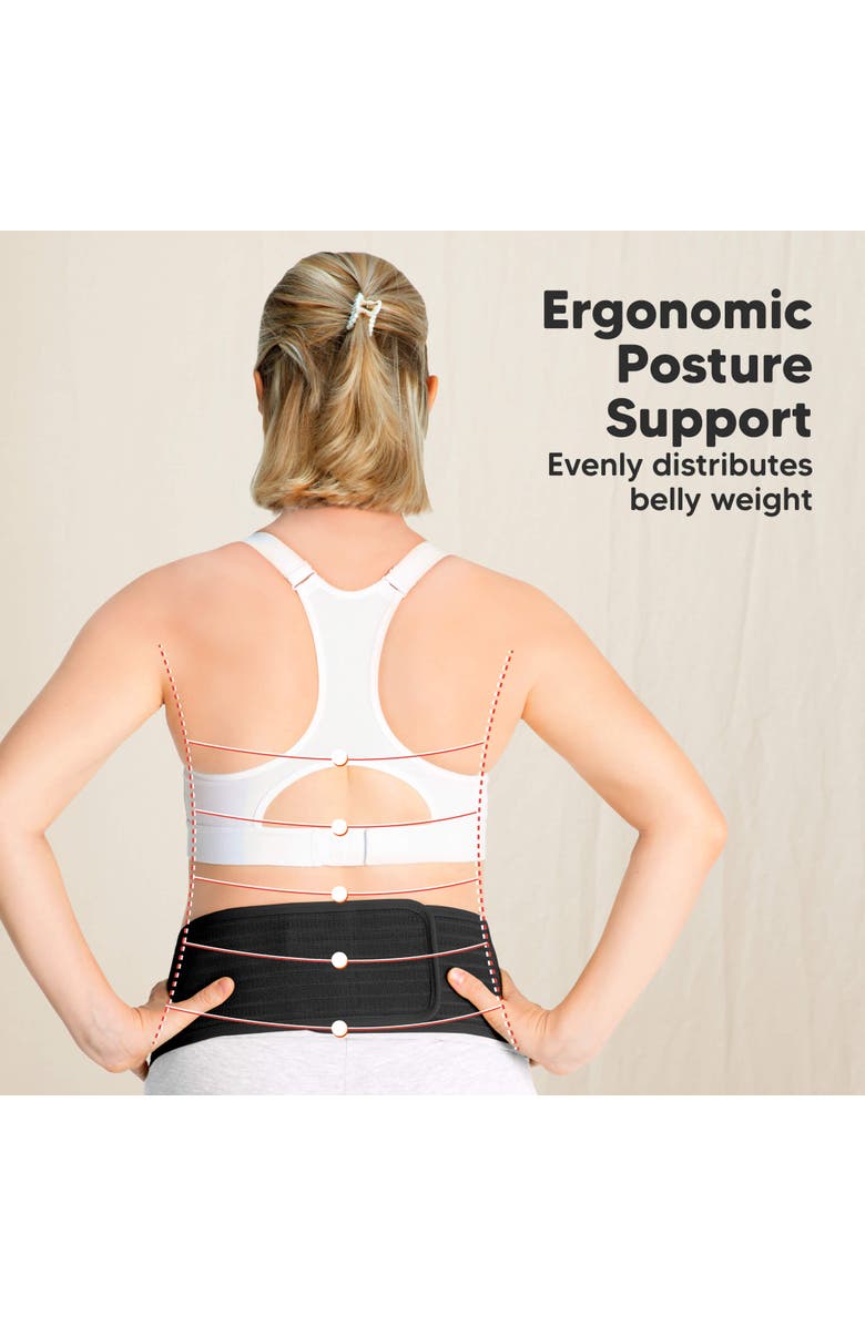 KeaBabies 2-Pack Ease Maternity Support Belt, Alternate, color, Black/ Ivory