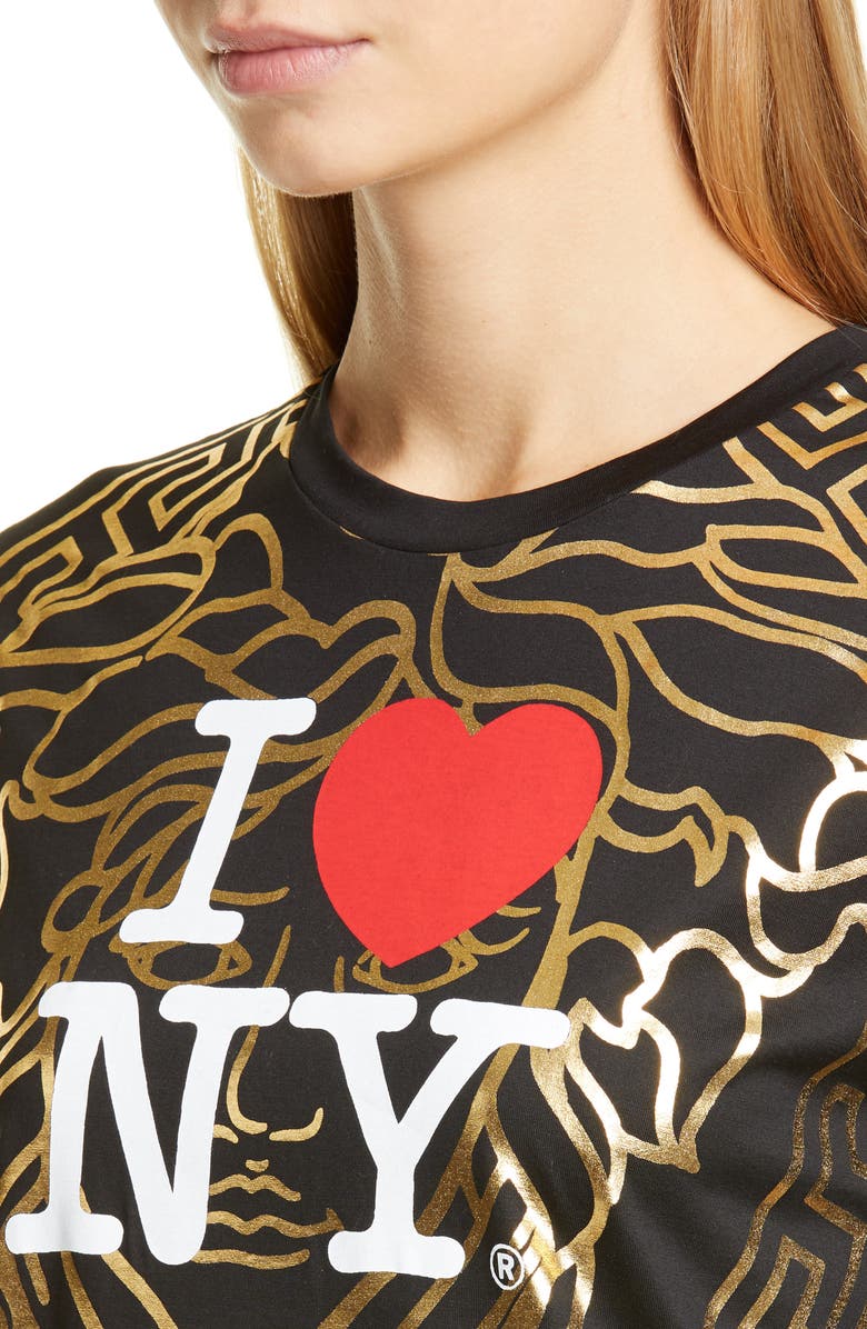 Versace NY Medusa Logo Graphic Tee, Alternate, color,
