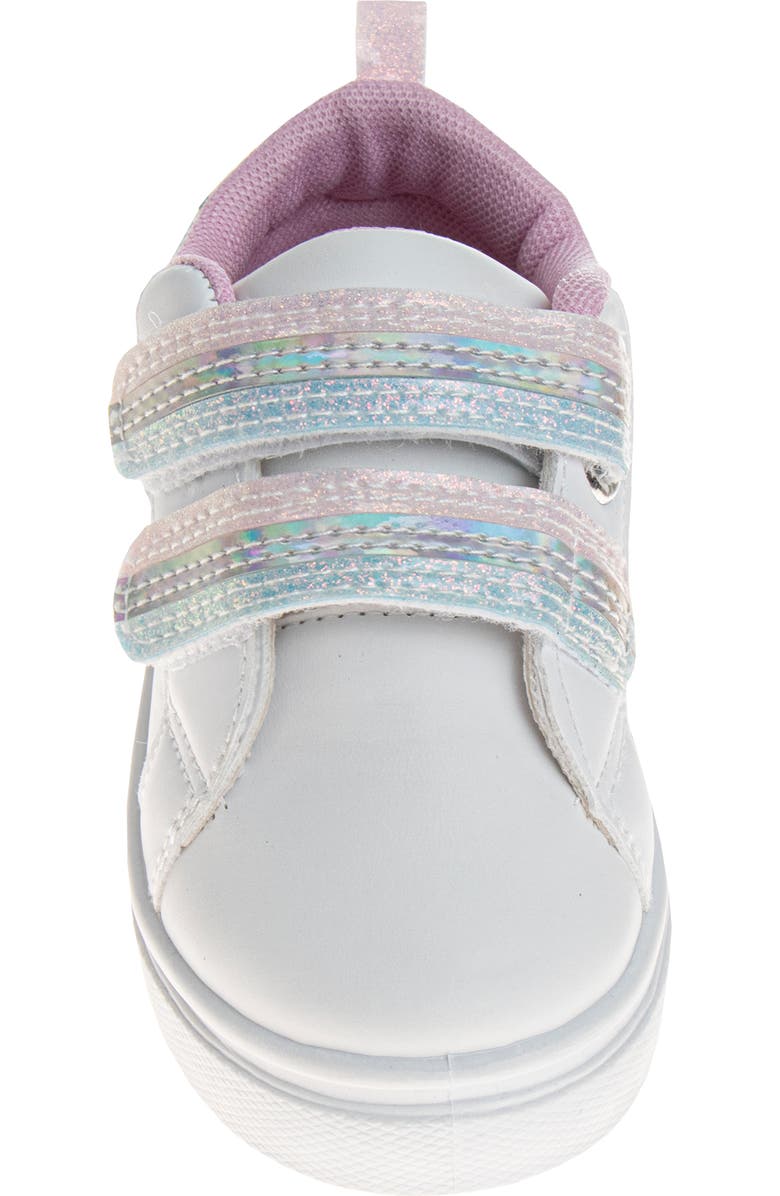Laura Ashley Girls Hook and Loop Sneakers, Alternate, color, White