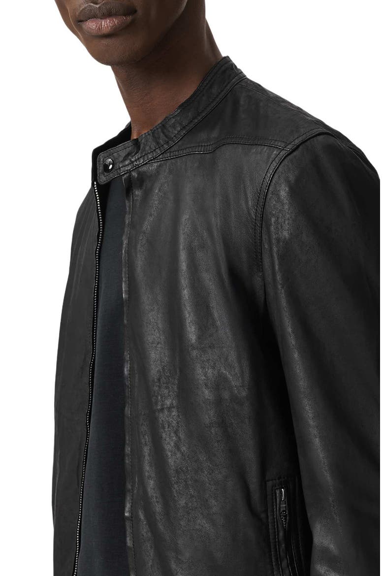 Colt Leather Jacket, Alternate, color, BLACK