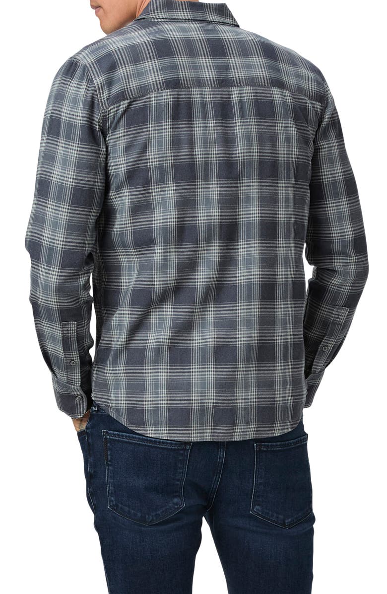 PAIGE Everett Shadow Check Flannel Button-Up Shirt, Alternate, color,