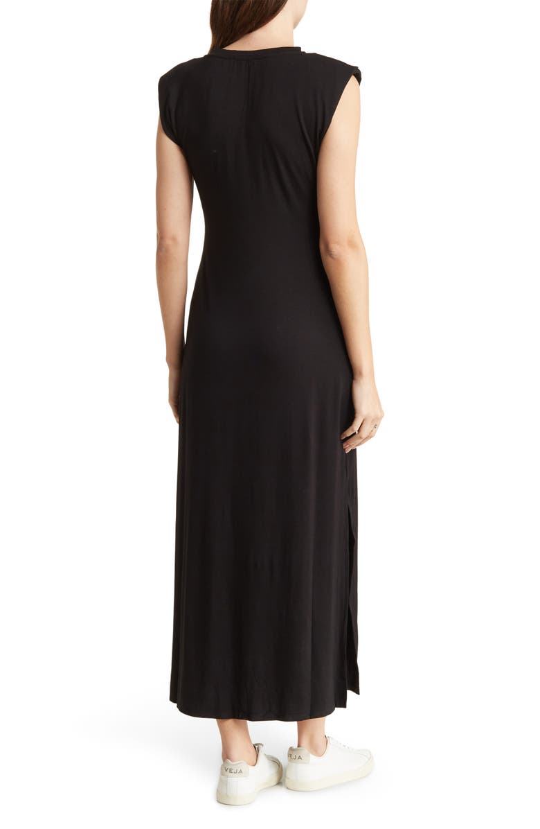 Lush Shoulder Pad Midi Dress, Alternate, color, 