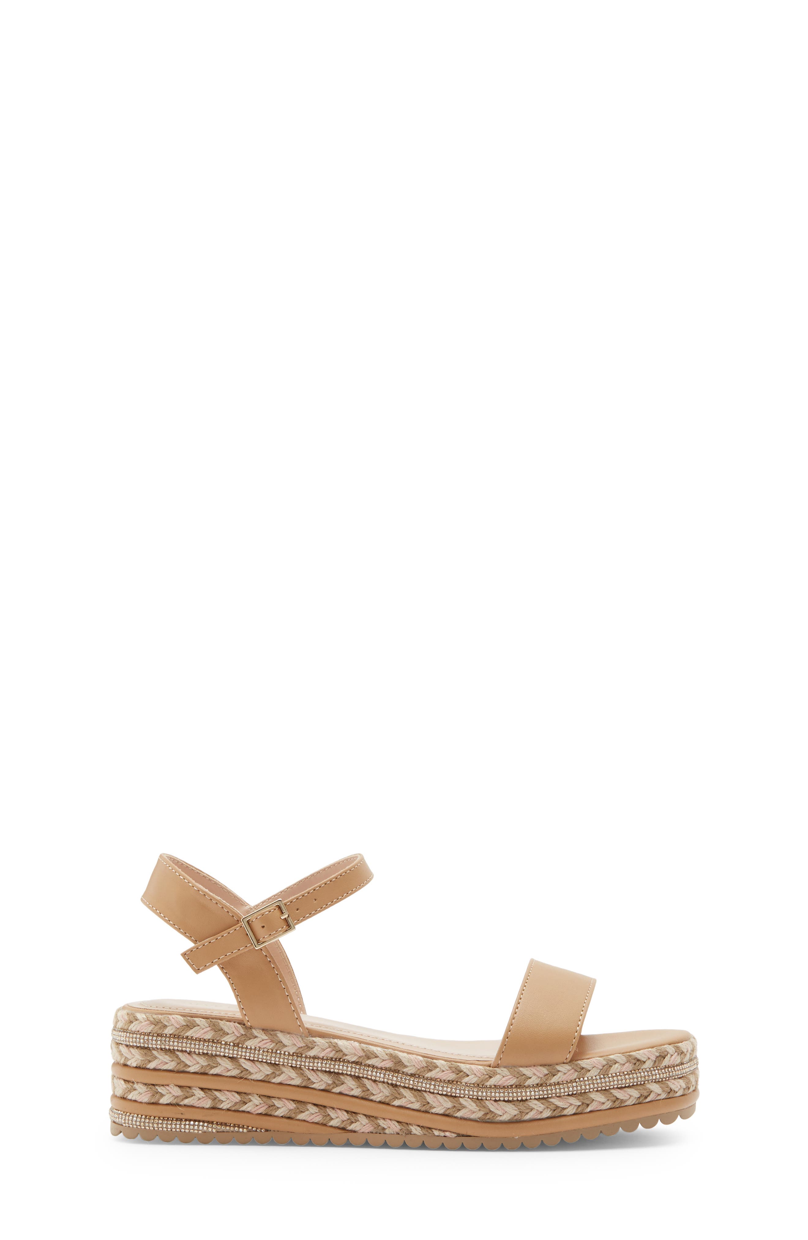 Steve Madden Kids' Berry Espadrille Wedge Sandal, Alternate, color, Cognac