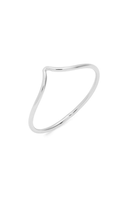 Nashelle Slim Chevron Ring In Sterling Silver