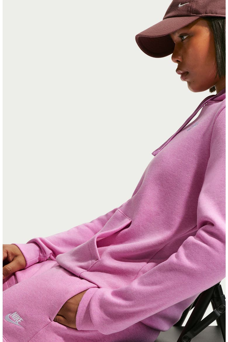 Club Fleece Shorts, Alternate, color, LIGHT MAGENTA/ WHITE