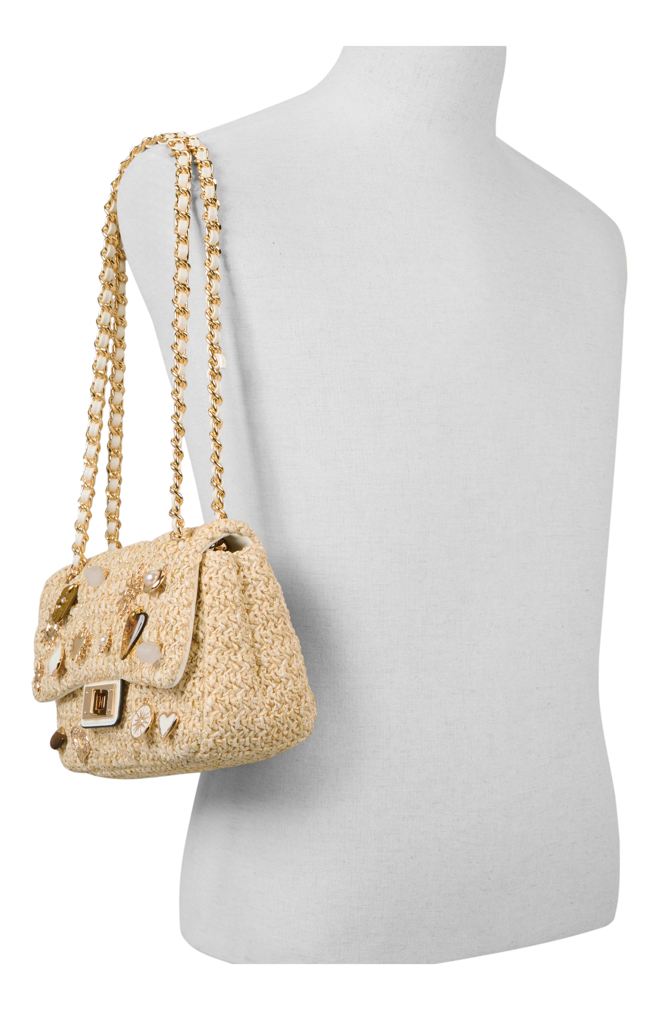 ALDO Goldensunn Convertible Crossbody Bag, Alternate, color, Natural