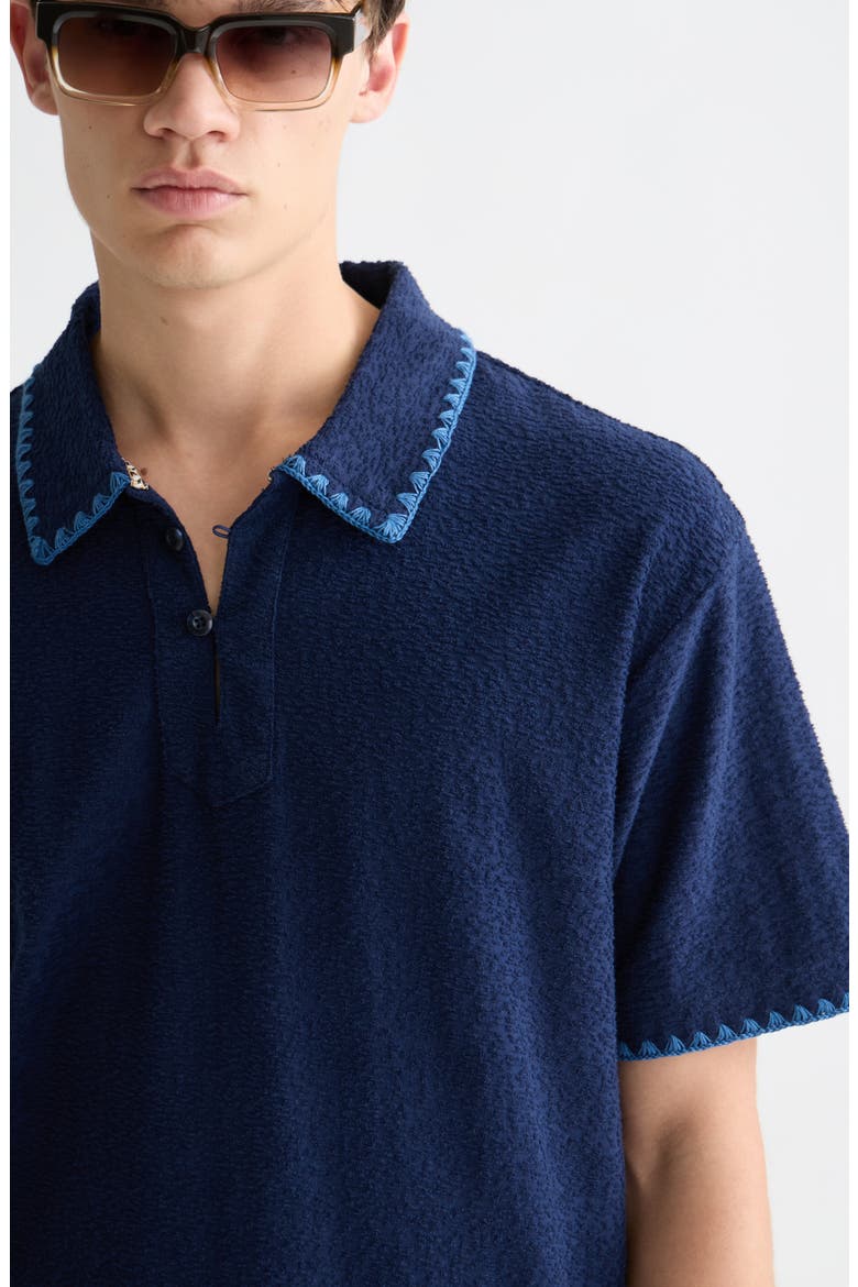Jacquard Toweling Polo, Alternate, color, PAGEANT BLUE