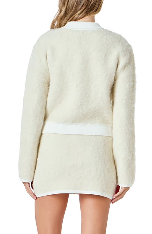 Endless Rose Embellished Knit Jacket In Multi