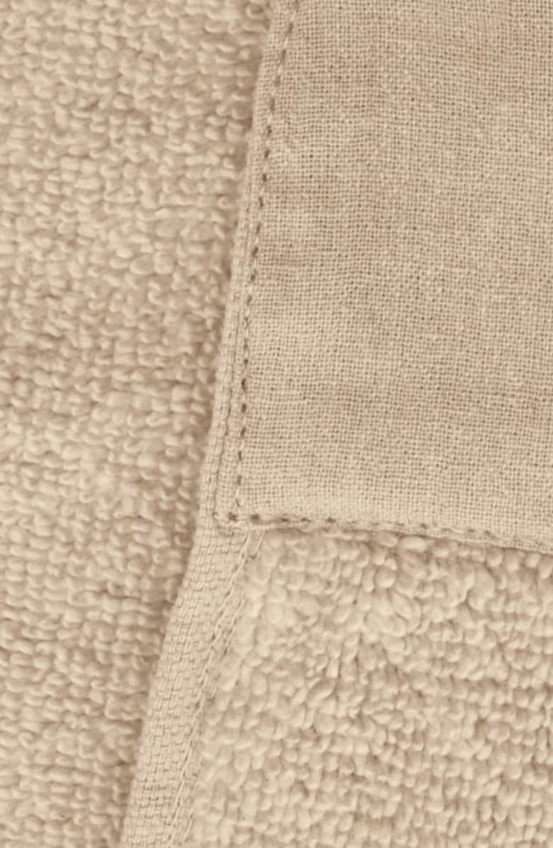 Woven & Weft Border 6-Piece Cotton Towel Set, Alternate, color, Stone