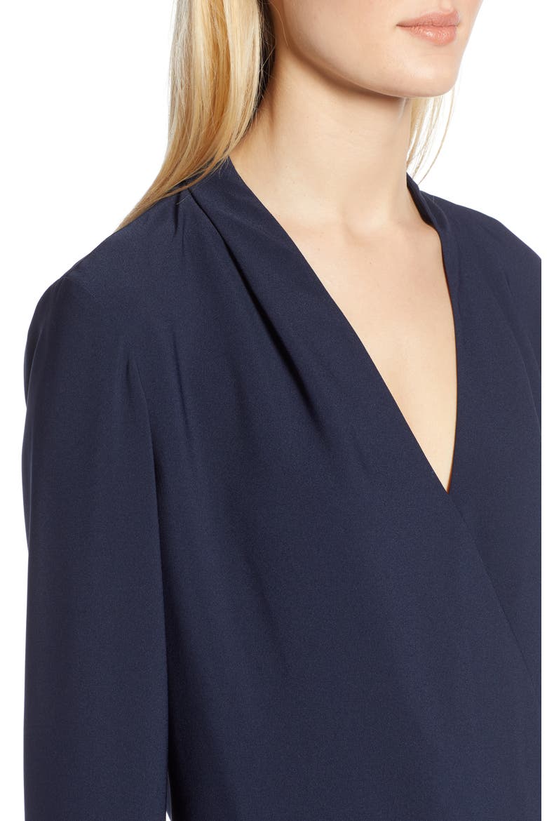 x Atlantic-Pacific Wrap Blouse, Alternate, color, NAVY BLAZER