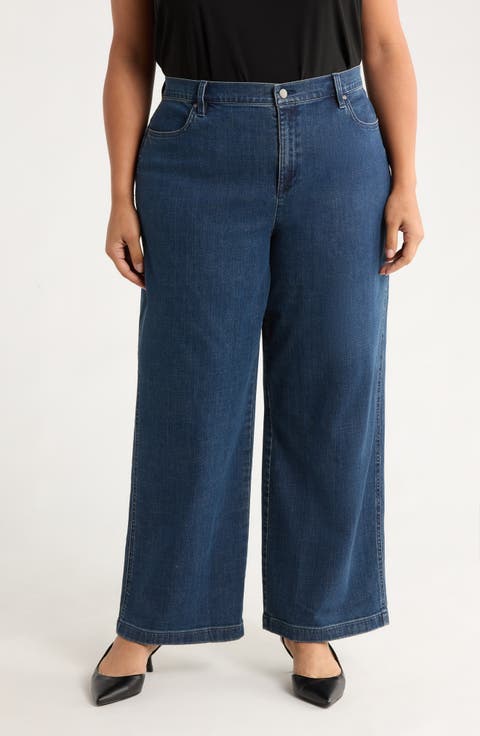 Wide Leg Jeans (Plus)