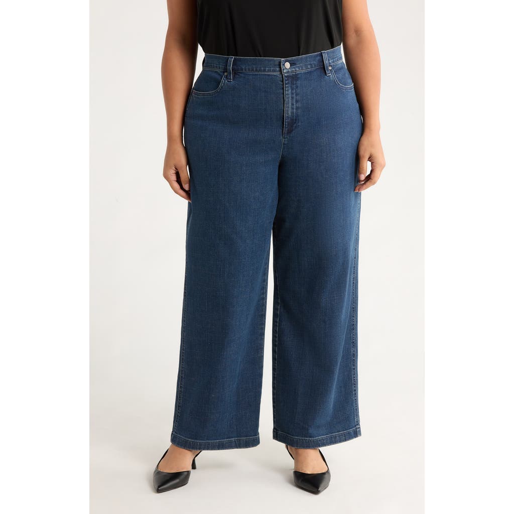 Eileen Fisher Wide Leg Jeans In Purple