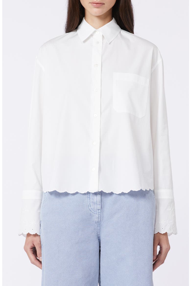 Neutro Eyelet Button-Up Shirt, Main, color, IVORY