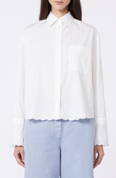 Neutro Eyelet Button-Up Shirt