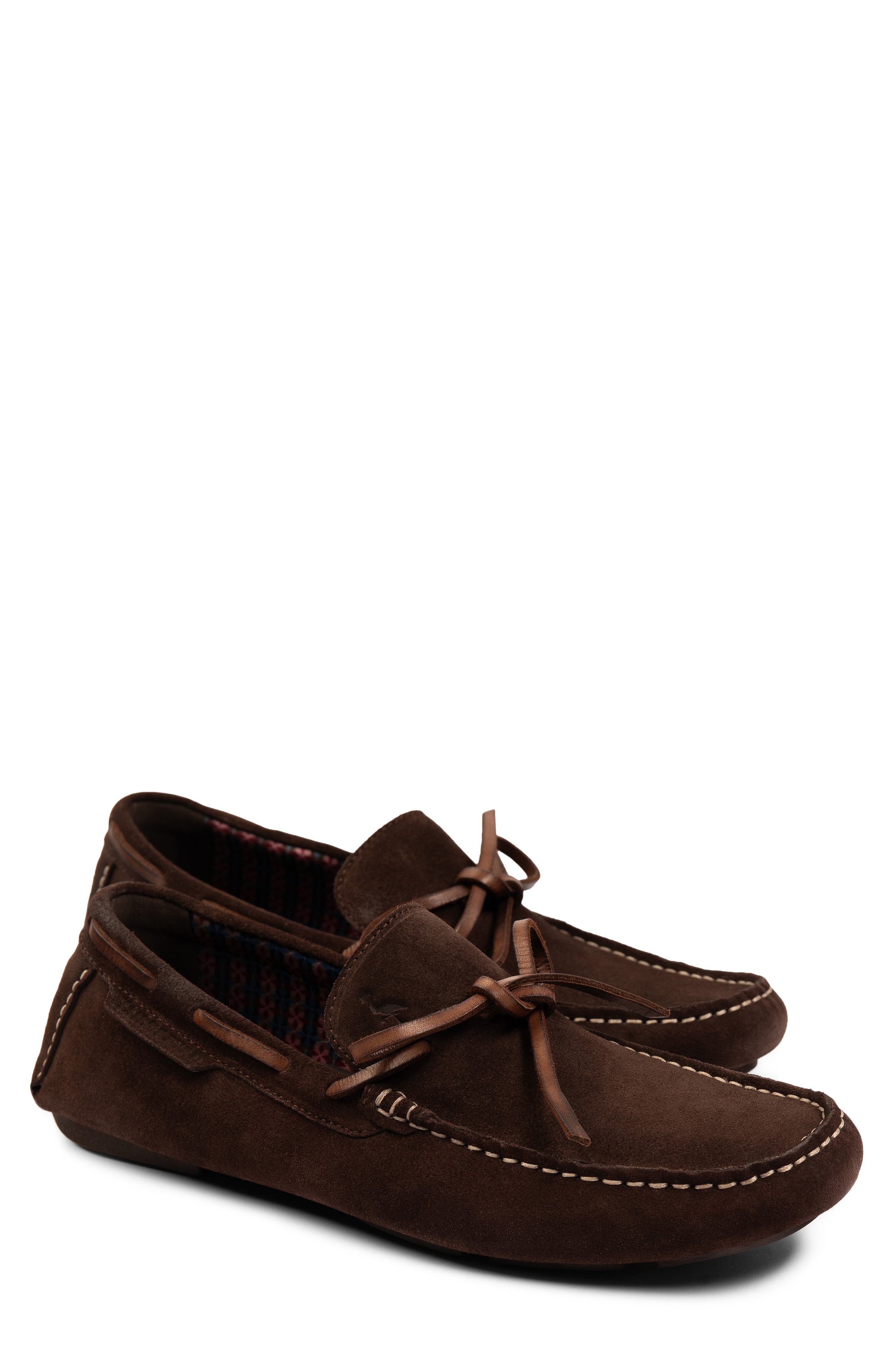 Derek Leather Driving Moccasin, Main, color, CHOCOLATE