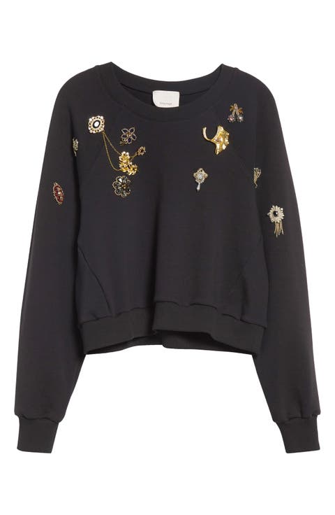 Jennifer Gold Brooches Sweatshirt