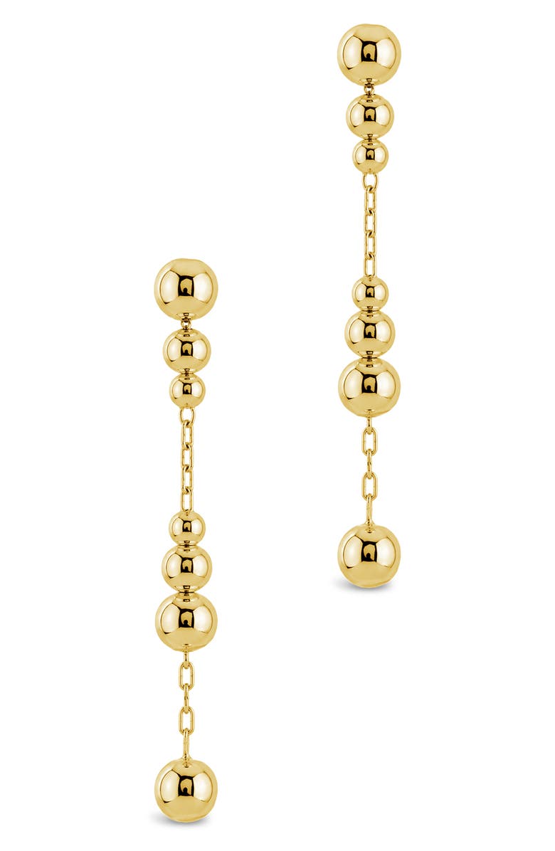 Sterling Forever Heather Bubble Station Link Drop Earrings, Alternate, color, Gold