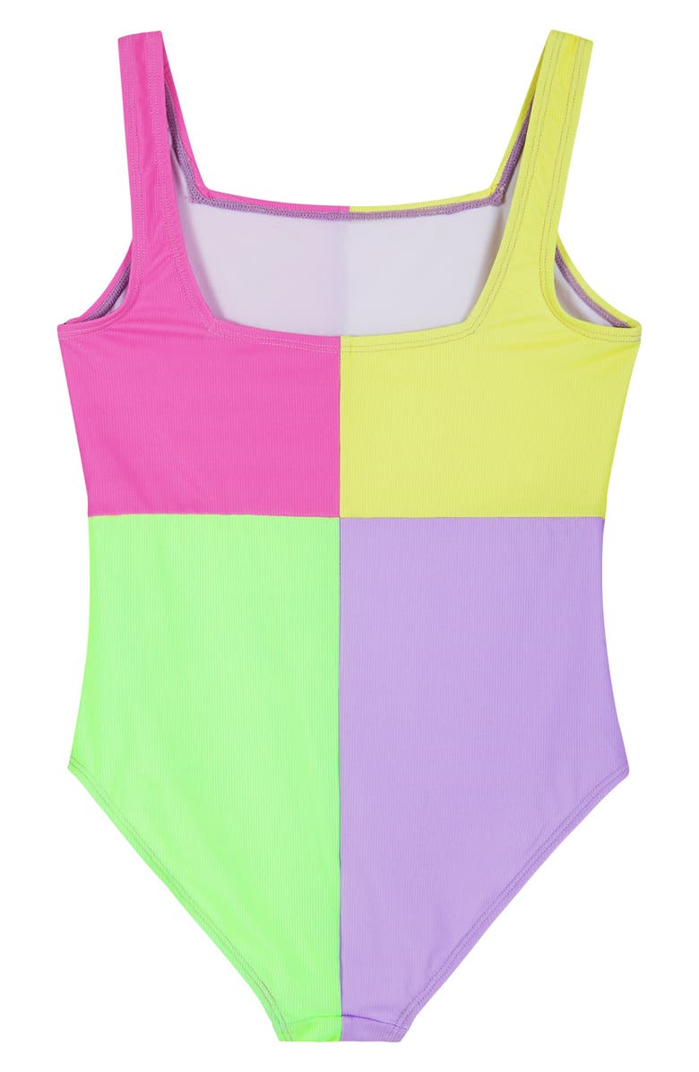 Andy & Evan Kids' Colorblock One-Piece Swimsuit, Alternate, color, Yellow Colorblock