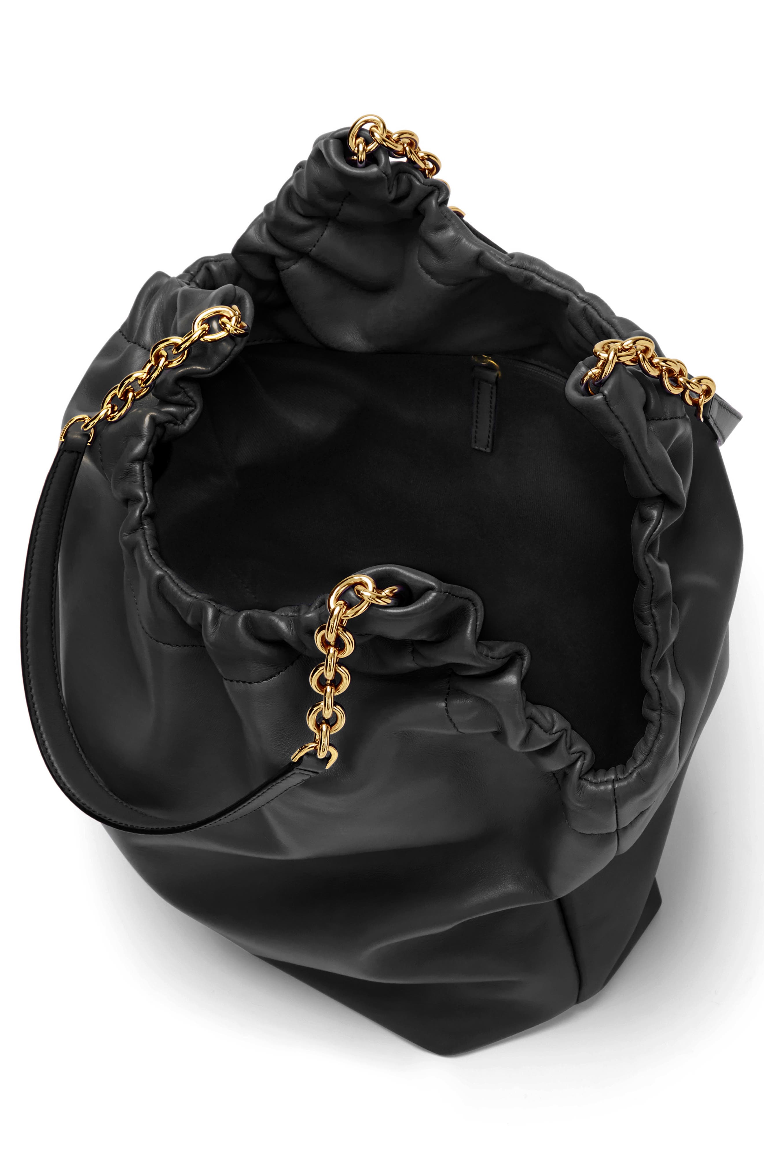 DeMellier Miami Leather Hobo, Alternate, color, Black