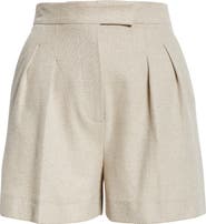 Max Mara Jessica Tailored Cotton Tweed Shorts