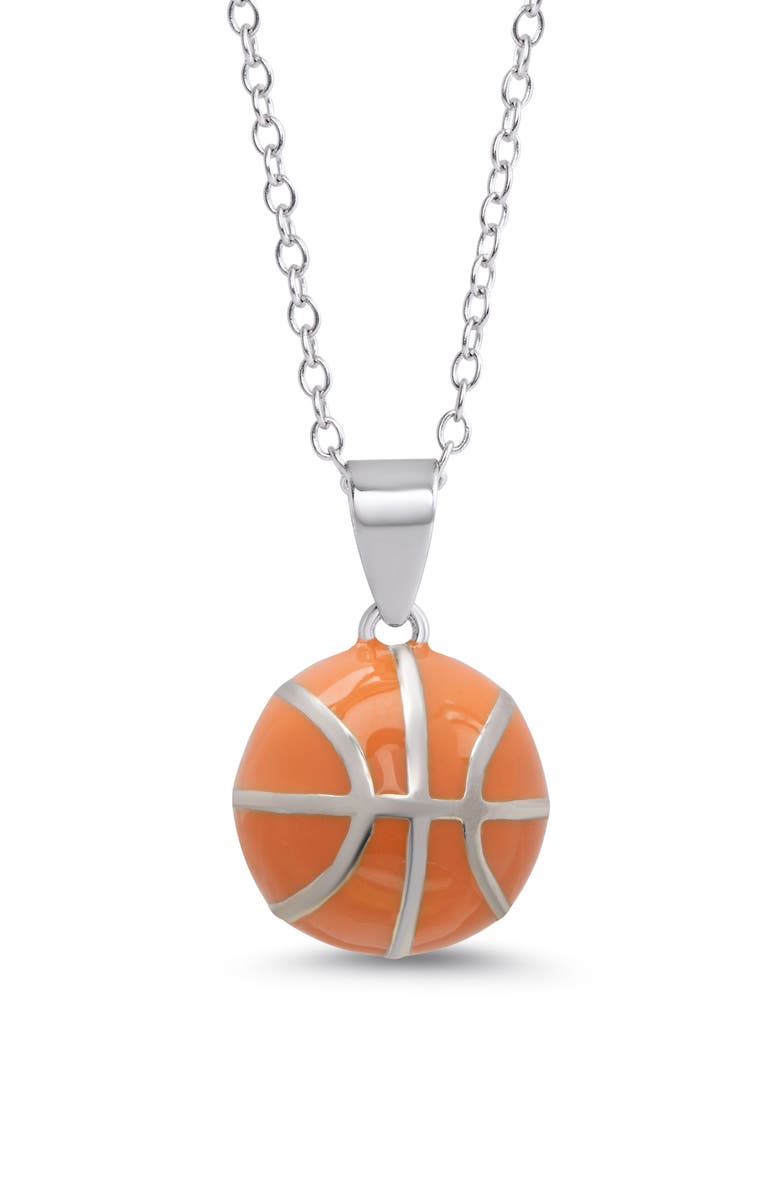 Lily Nily 3D Basketball Necklace, Main, color, Silver