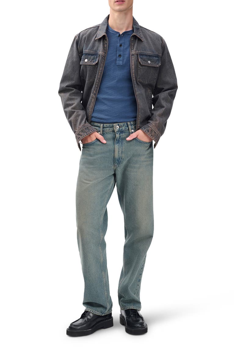 Classic Slim Fit Henley, Alternate, color, BLUE