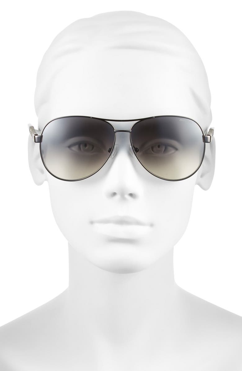 Jimmy Choo 'Lexie/S' 61mm Metal Aviator Sunglasses, Alternate, color,