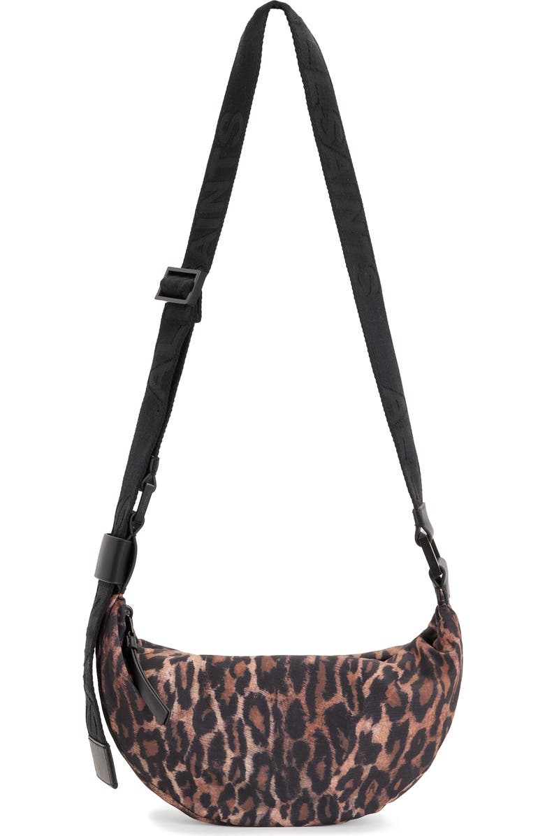AllSaints Half Moon Crossbody Bag, Main, color,