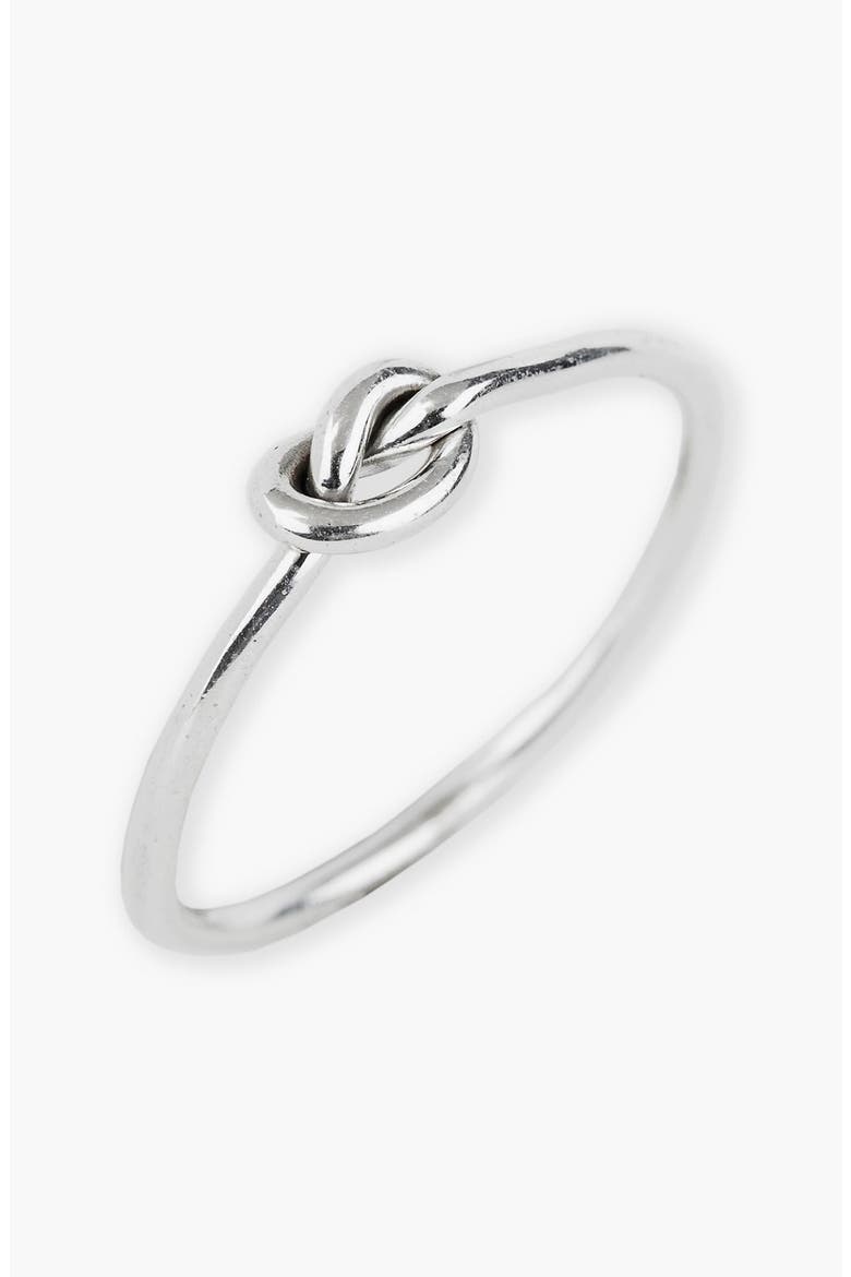 Argento Vivo Mini Knot Ring, Main, color, SILVER