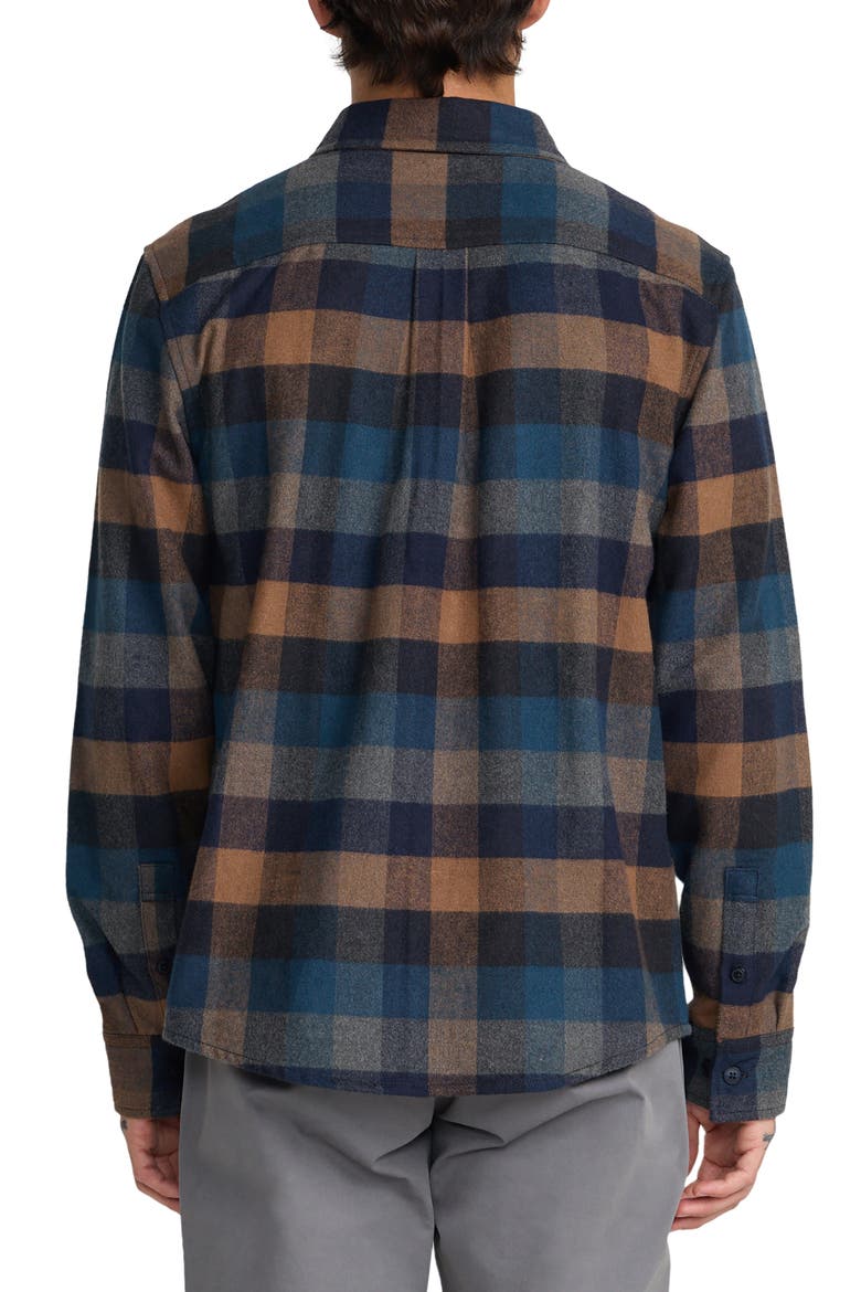 Dayshift Blanket Stripe Flannel Button-Up Shirt, Alternate, color, PIRATE BLACK