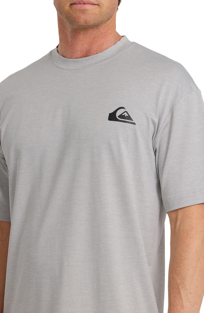 Quiksilver Everyday Surf Short Sleeve Rashguard, Alternate, color, Light Grey Heather