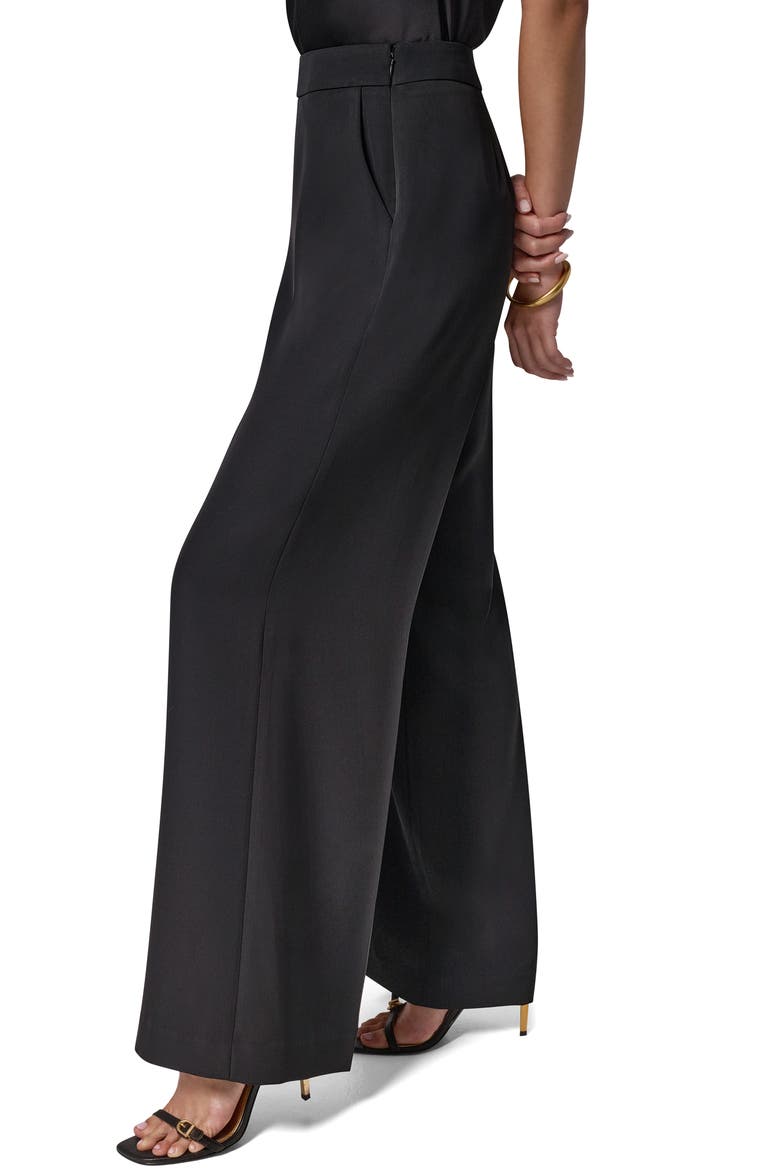 High Waist Wide Leg Pants, Alternate, color, BLACK
