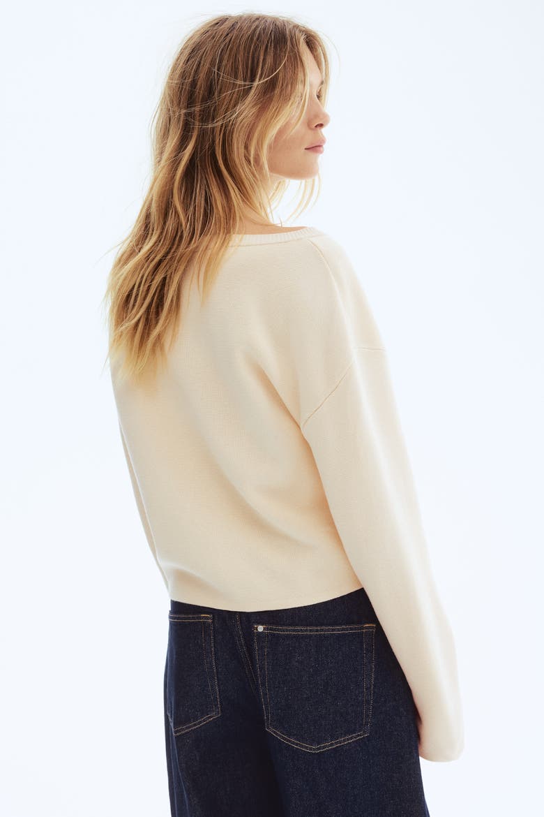 Off-the-shoulder Cardigan, Alternate, color, Light beige