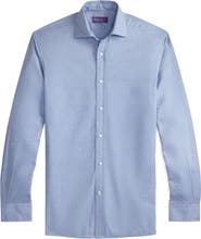 Ralph Lauren Purple Label Aston Cotton Herringbone Button-Up Shirt