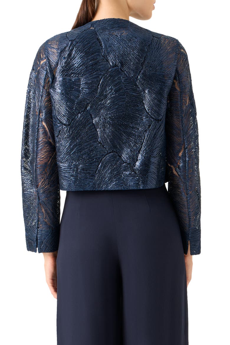 Haron Sea Fan Lace Jacket, Alternate, color, NAVY