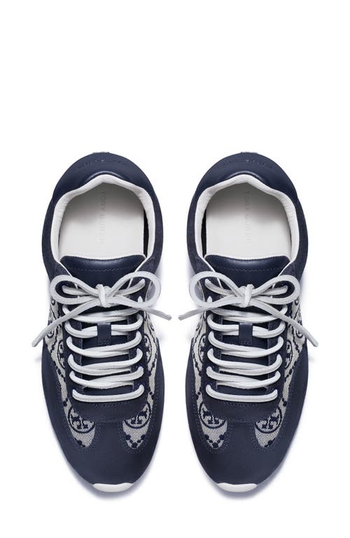 Tory Burch T Monogram Field Sneaker In Blue