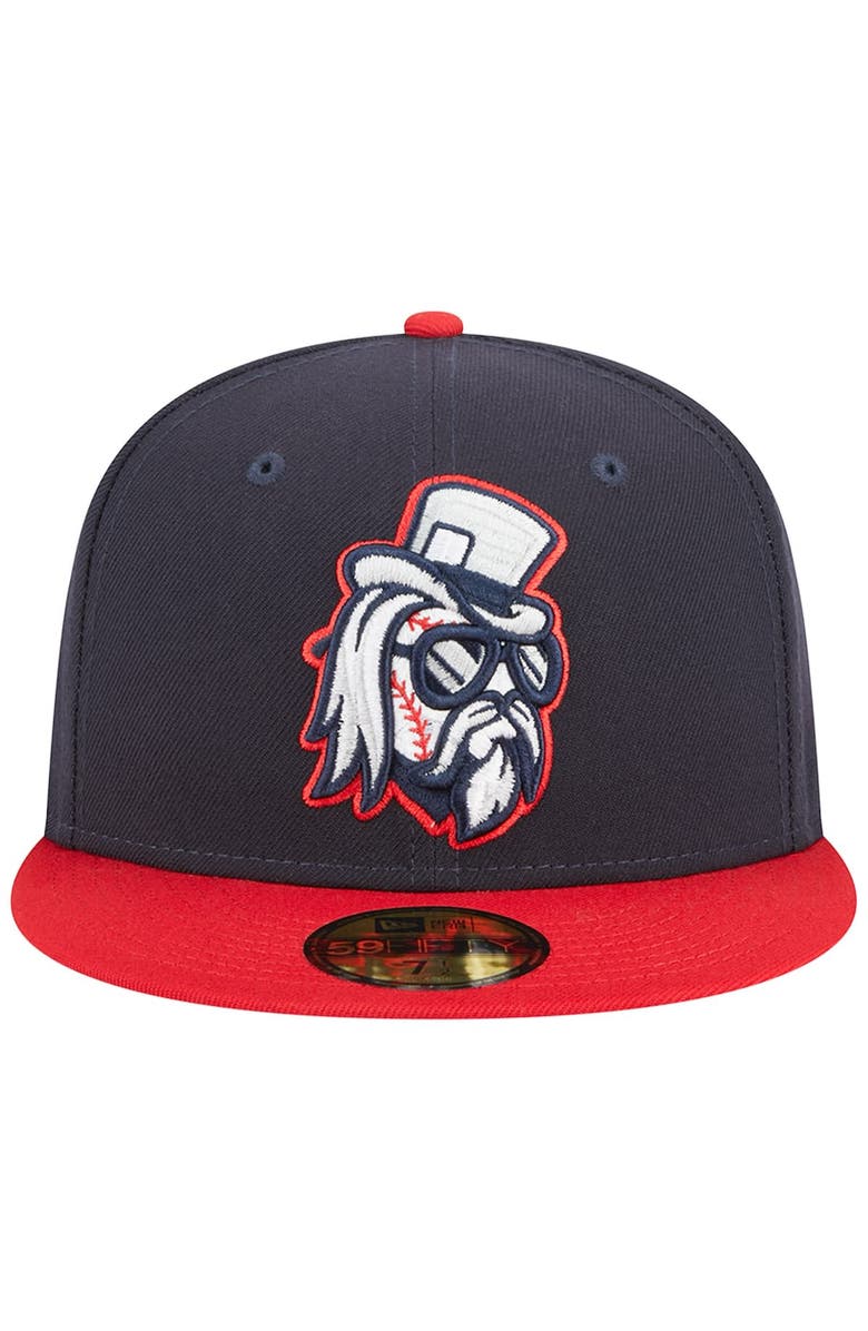 New Era Men's New Era Navy Tulsa Drillers Theme Nights Sound 59FIFTY Fitted Hat, Alternate, color,