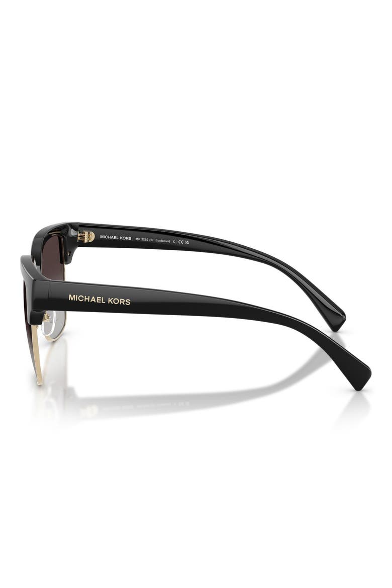St. Eustatius 56mm Square Sunglasses, Alternate, color, BLACK / LIGHT GREY GRADIENT