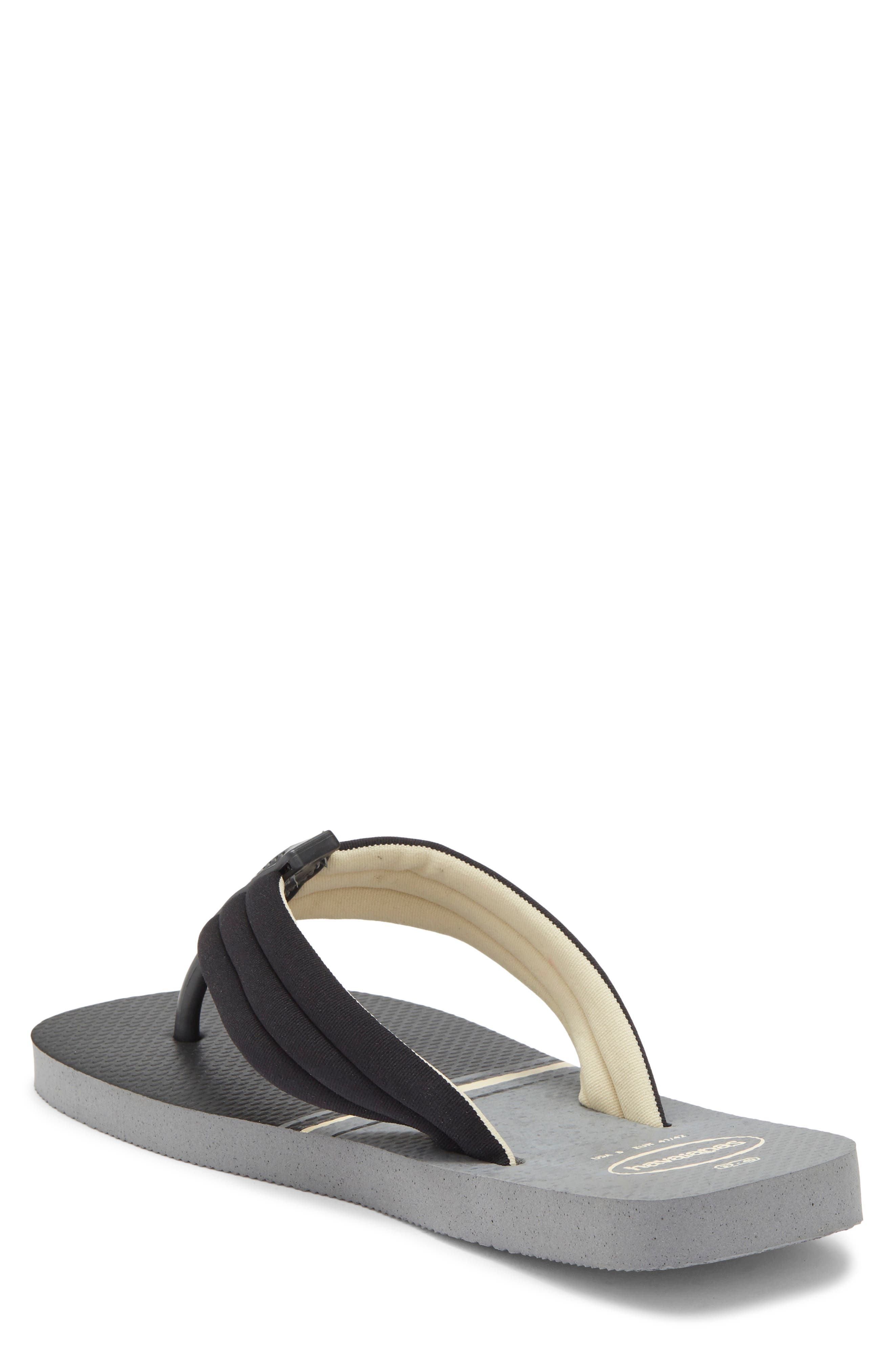 Print Flip Flop, Alternate, color, STEEL GREY/ BLACK